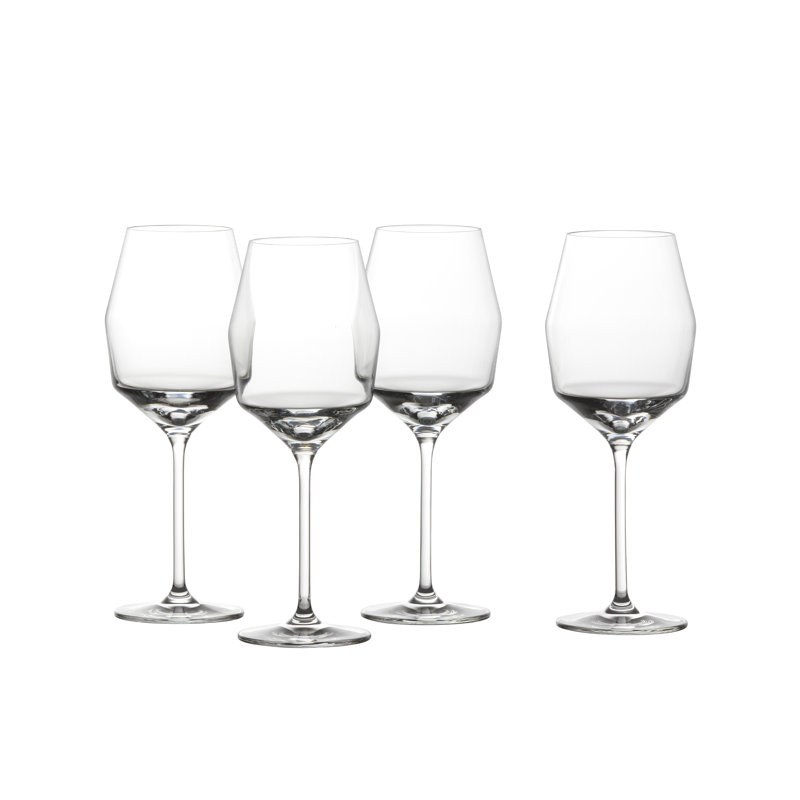 Zwiesel Glas Tritan Crystal Glass Gigi Collection, 17.9 Ounce, Set Of 4, White Wine With Effervescence Points