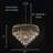 Luxury Gold And Black Crystal Light Fixture-417408