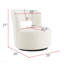 Fauteuil demi-tonneau pivotant avec tissu en peluche doux, fauteuil d'appoint rond confortable pour le salon, tissu performance rembourré-506905915