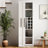 Expandable Pull - Out, Multi Tier 5 Layer Kitchen Pantry, Cabinet, Glass Doors Shelf,