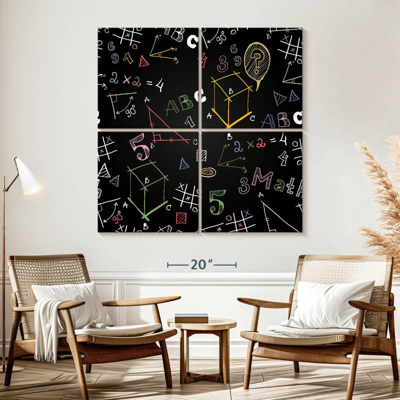 Keiri Math Equation Doodles, 57" H x 57" W