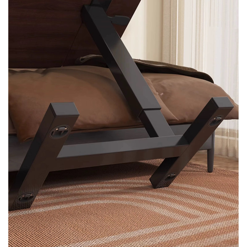 Adjustable Overbed Table With Rolling Wheels - Height Adjustable Tray For Laptop, Bedside Desk With Walnut Finish For Bed & Sofa