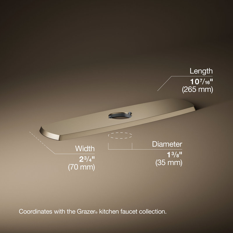 Graze Kitchen Faucet Escutcheon, Brushed Bronze