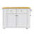 48Inch Large Kitchen Island With 2 Bar Stools, Power Outlet, Door Internal Storage Rack, Kitchen Storage Cart On 5 Wheels With Drop Leaf, 5 Open Side Racks, 2 Drawers,For Kitchen,Dining Room-970352112