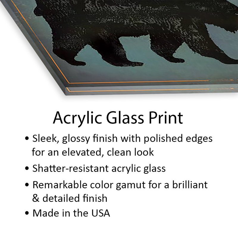 «Old Bear», reproduction de sirop d'érable sur verre acrylique, H 24 po x l 24 po x P 0,25 po