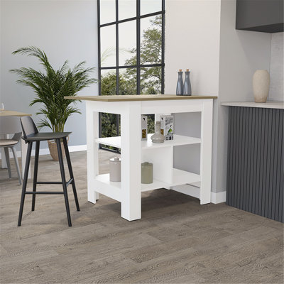 Îlot de cuisine polyvalent avec rangement et fonctionnalité Pompeya