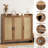 24 Pairs of Shoe Cabient Adjustable Shelf Shoe Storage Bedroom Rattan