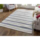 Perci Striped Handmade Navy Area Rug