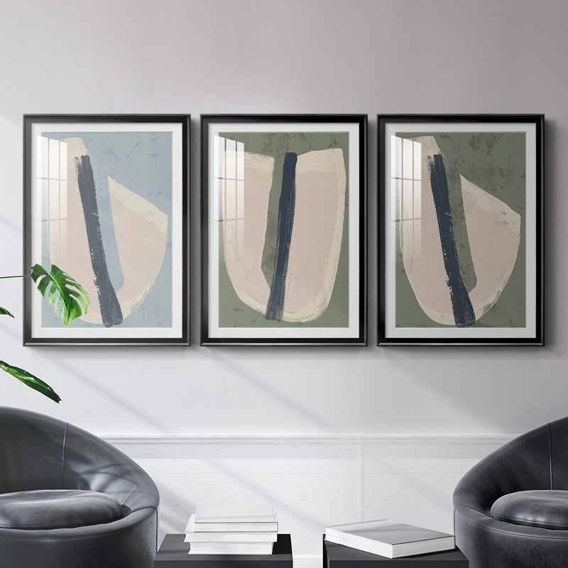 «Paper Slice II», reproduction encadrée de qualité supérieure - prête à être accrochée, Cadre noir