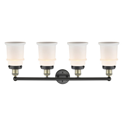 Éclairage pour meuble-lavabo de salle de bain 4 lumières Cailen de la collection Edison