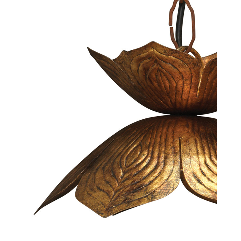 Lotus 1 - Light Pendant, 6.5" H x 10.5" W x 10.5" D