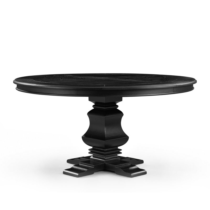 59.8" Round Solid Wood Dining Table
