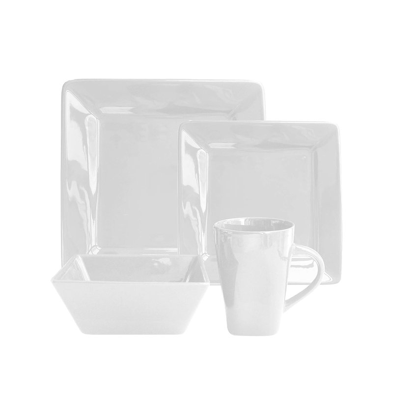 Joselynn Piece Ceramic Dinnerware Set - Service for 4, White
