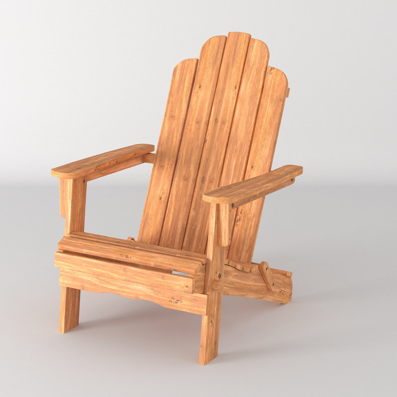 Abhisek Foldable Outdoor Adirondack Chair, Brown