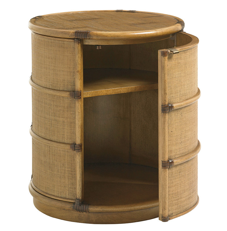 Twin Palms End Table with Storage