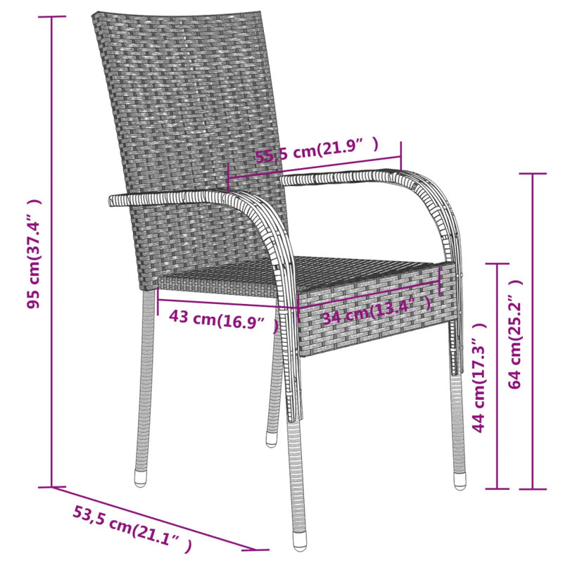 Adryell 8 - Person Patio Dining Set with Rectangular Table, Brown