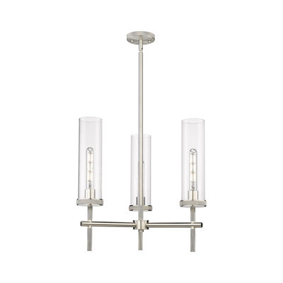 Luminaire suspendu avec tige 12 po 3 lumières Lincoln