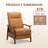 Penning Walnut Breathable Leather Push-Back Recliner -1990330603