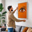 Watchful Gaze Modern - Wrapped Canvas-660666521-660666525
