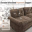 Ensemble de canapé modulaire rembourré 2 pièces avec garniture cloutée, ensemble de canapé surdimensionné avec causeuse et canapé-806873059