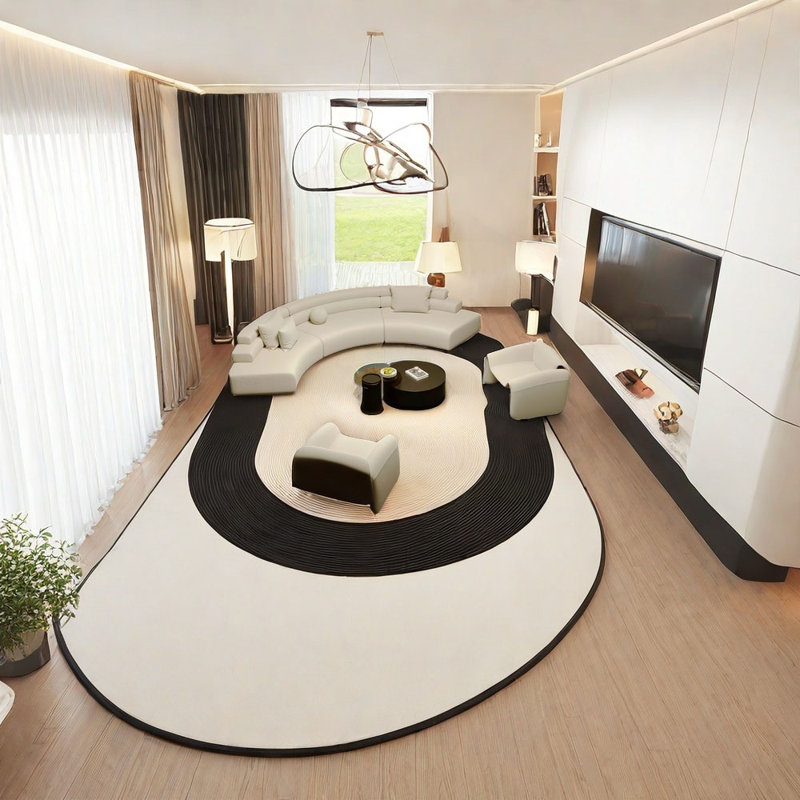 Semi-circular arc  negotiating sofa