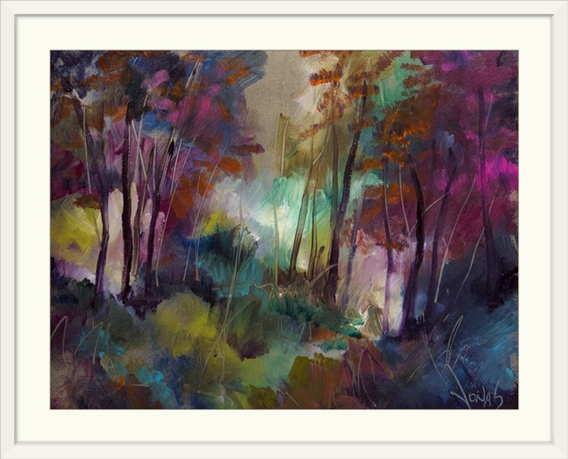 «Love Grove» par Aniesa, reproduction d'art, H 20 po x l 24 po x P 1 po, Cadre blanc