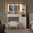 Makeup Vanity Table with Mirror & 9 LED Light Bulbs