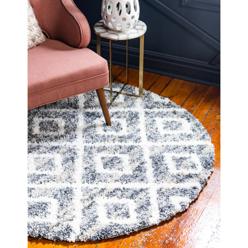 Mitzy Geometric Indoor Rug, Round 3'3"