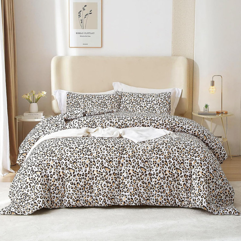Microfiber Modern Style Comforter Set, King Duvet Cover + 2 King Pillowcases