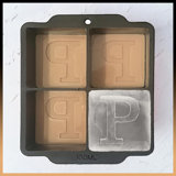 Custom Letter P Monogram Ice Cube Mold – 2 Inch Large Initial Silicone Ice Tray, Perfect Personalized Gift For Dad & Men (Great For Cocktails, Whiskey & Beverages),