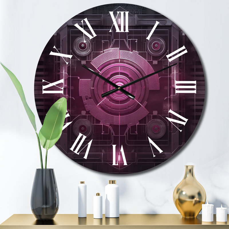 Horloge murale Mystical Fuchia Sacred Chakra, Médium