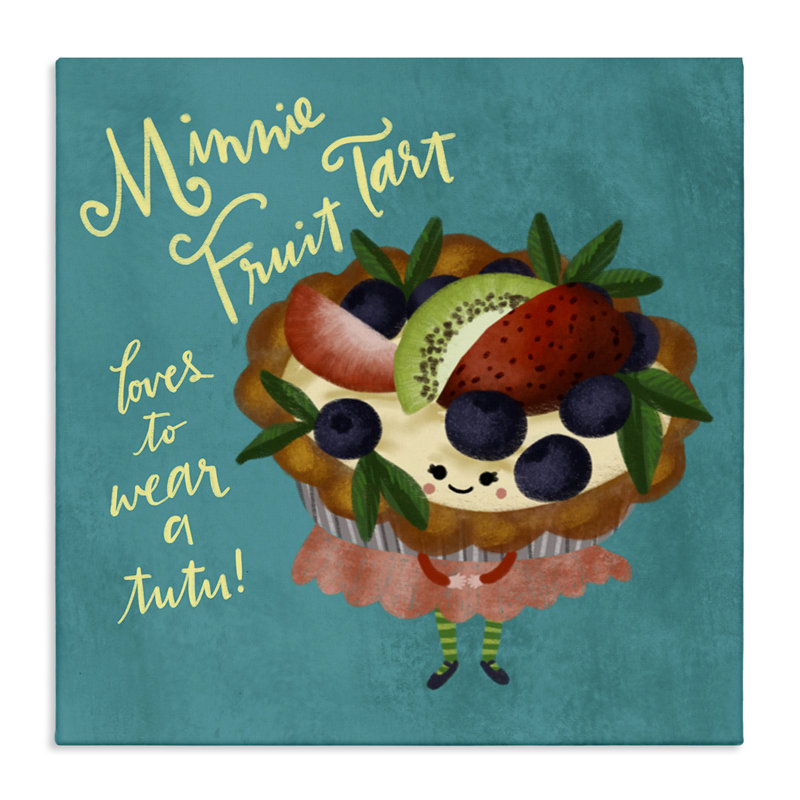 «Mini Fruit Tart Loves Tutu», art mural sur toile, H 36 po x l 36 po