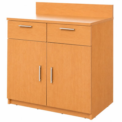 Armoire de rangement de bureau à 2 portes pour salle de pause, meuble pour coin café professionnel, entièrement assemblée, 91,4 cm L x 61 cm P x 91,4 cm H