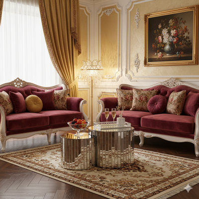 An Elegant Mirrored Center Table In Silver, Serving As A Modern Living Room Furnishing. This Compact Table Acts As A Stylish Decorative Piece Near Sofas.