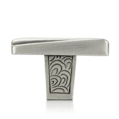 CHESTER RECTANGLE KNOB; MATTE SILVER FINISH
