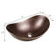 Vasque de salle de bain rustique en cuivre pur martelé à la main, en forme de bateau, de 48 cm (19 po).-134955616