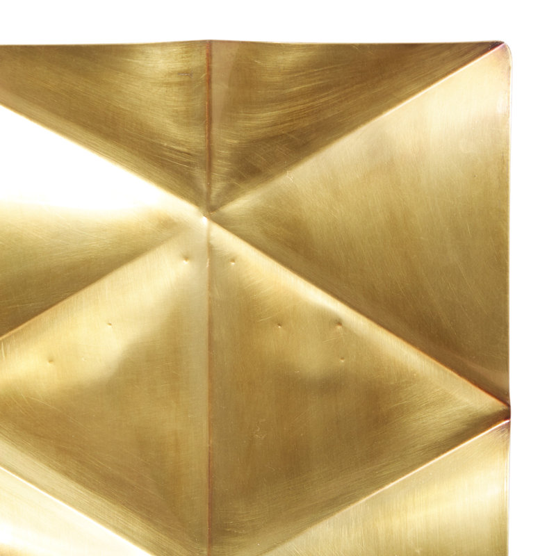 Stainless Steel Metal Pillar Geometric Indoor Outdoor Gold Wall Sconce with Hammered Design