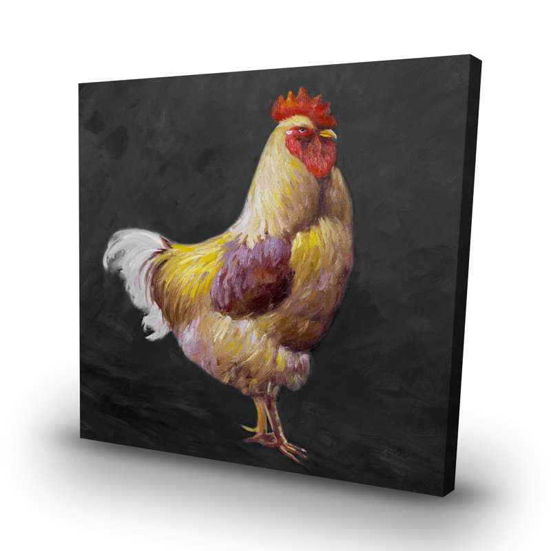 Beautiful rooster 2 - 32"x32" art on canvas