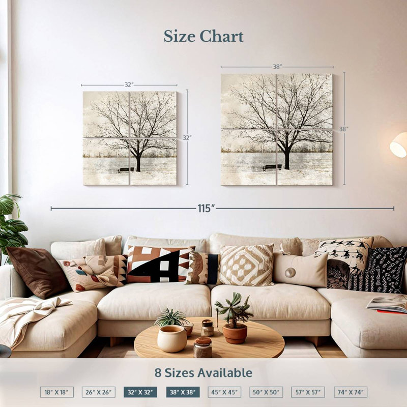 Arbre Harnek Bare Lonely, H 32 po x l 32 po