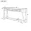 Console de 63 po de long avec tiroirs et tablette pour le vestibule, le couloir et le salon (blanc antique, SKU ANCIEN: WF314993AAK)-124443399