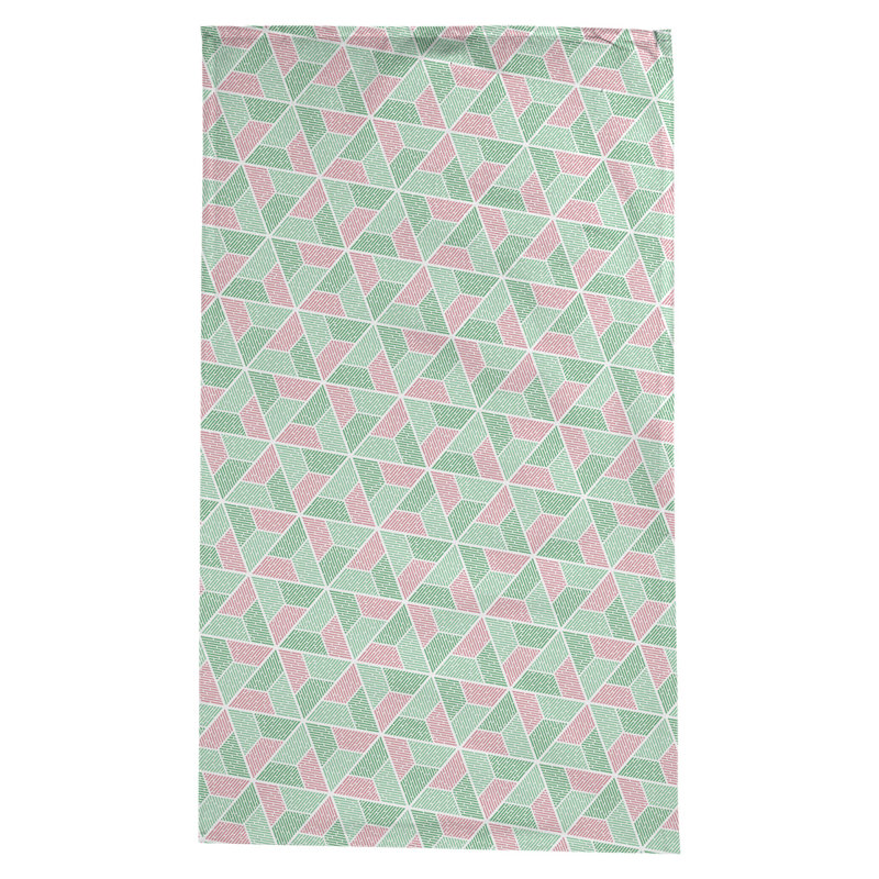 Nappe trapézoïdale Leffel, Vert et rose