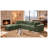 Dark Green Corduroy Reversible Modular Sectional Sofa with 6 Seats