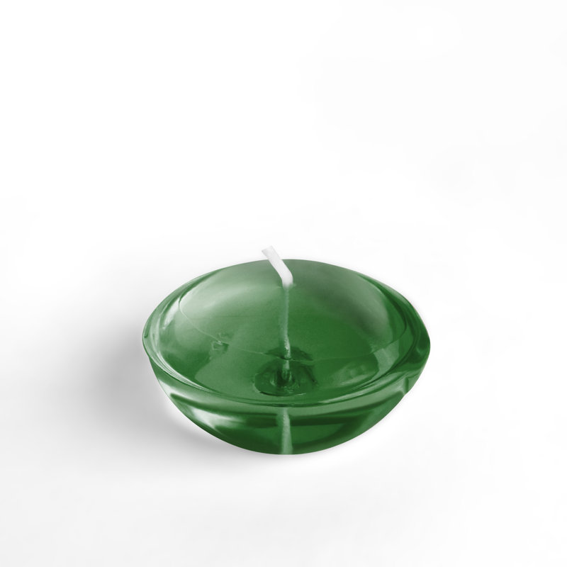 Bougie flottante non parfumée, Vert forêt, 6
