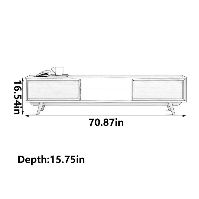 Meuble télé en rotin tissé, 70.87"