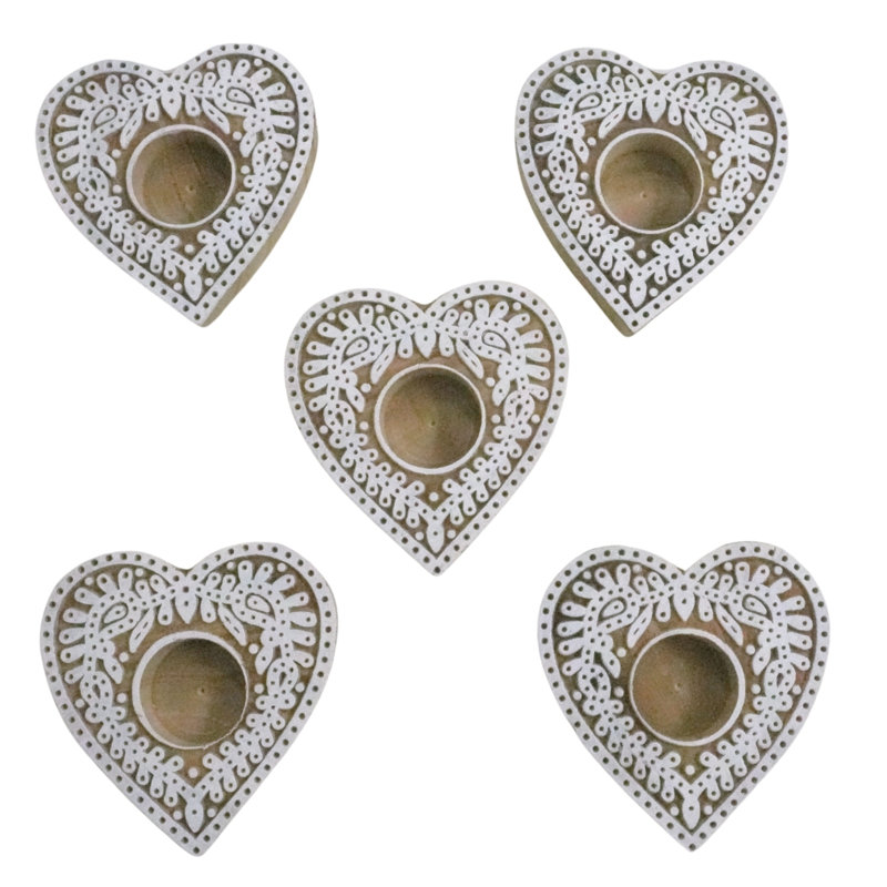  Handmade Wooden Candle Holder Natural Wood Stain Finish for Elegant Home Décor( Packof-8), 8