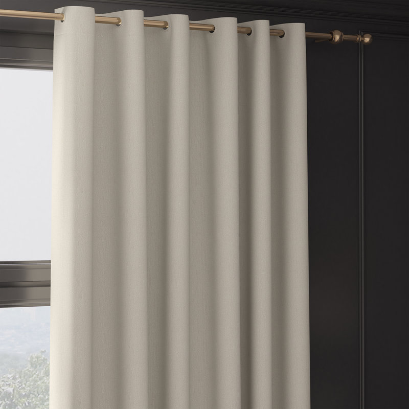 Shifflett Blackout Curtain Pair, Pearl Cream, 168 W x 137 D cm