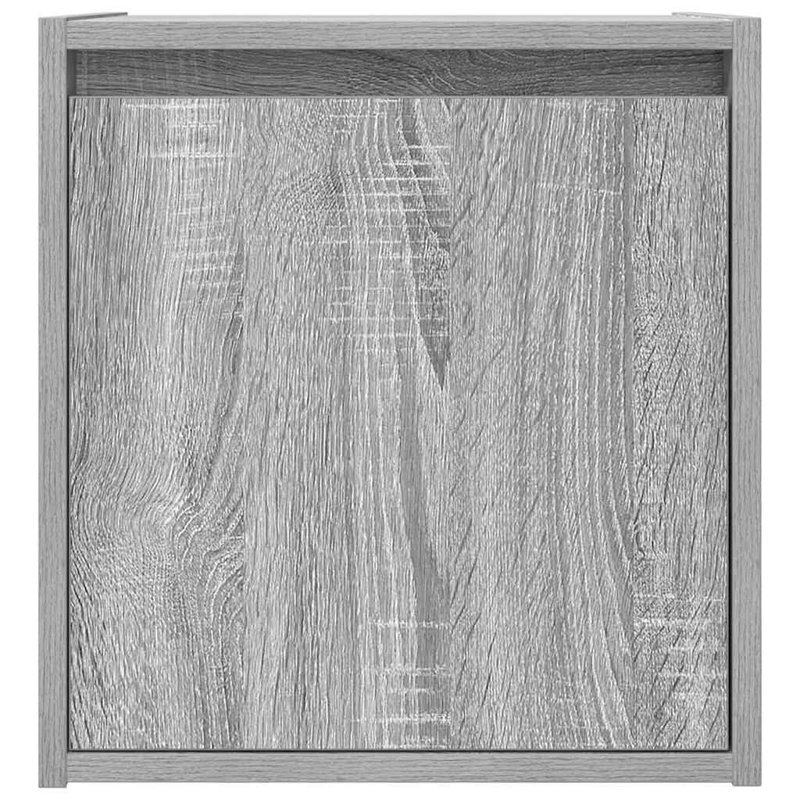 Wall-Mounted Bedside Cabinet 38X34x40 Cm, Grey Sonoma, 1