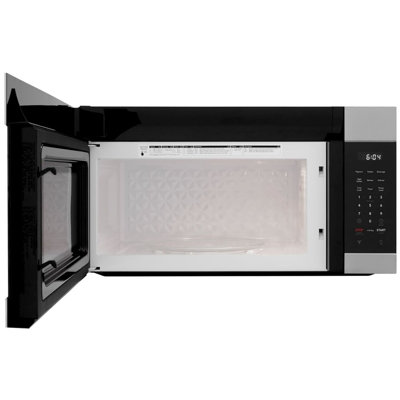 Frigidaire - 1,7 cu. Pi. Micro-ondes à hotte intégrée avec démarrage rapide - Acier inoxydable