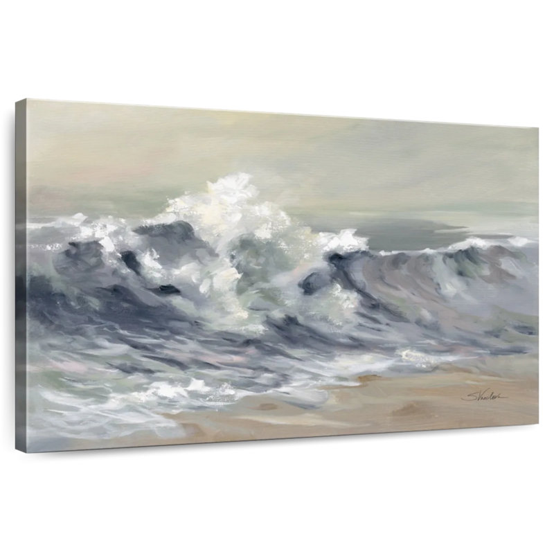 Senne sereine éclaboussant la vague, H 8 po x l 12 po