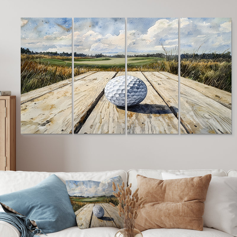 Dreams Golf Course Landscape I - Golf Wall Decor - Art mural moderne, 4, H 28 po x l 48 po